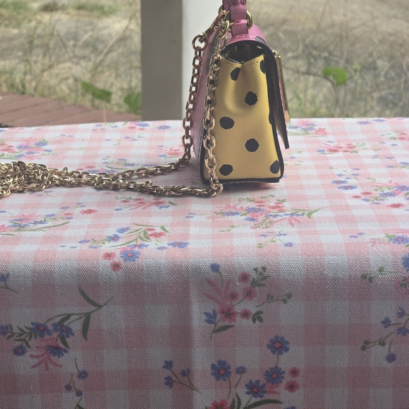 Moschino polka-dot pink and yellow micro crossbody bag - Picture 14 of 16